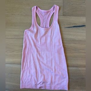 Pink lululemon workout tank